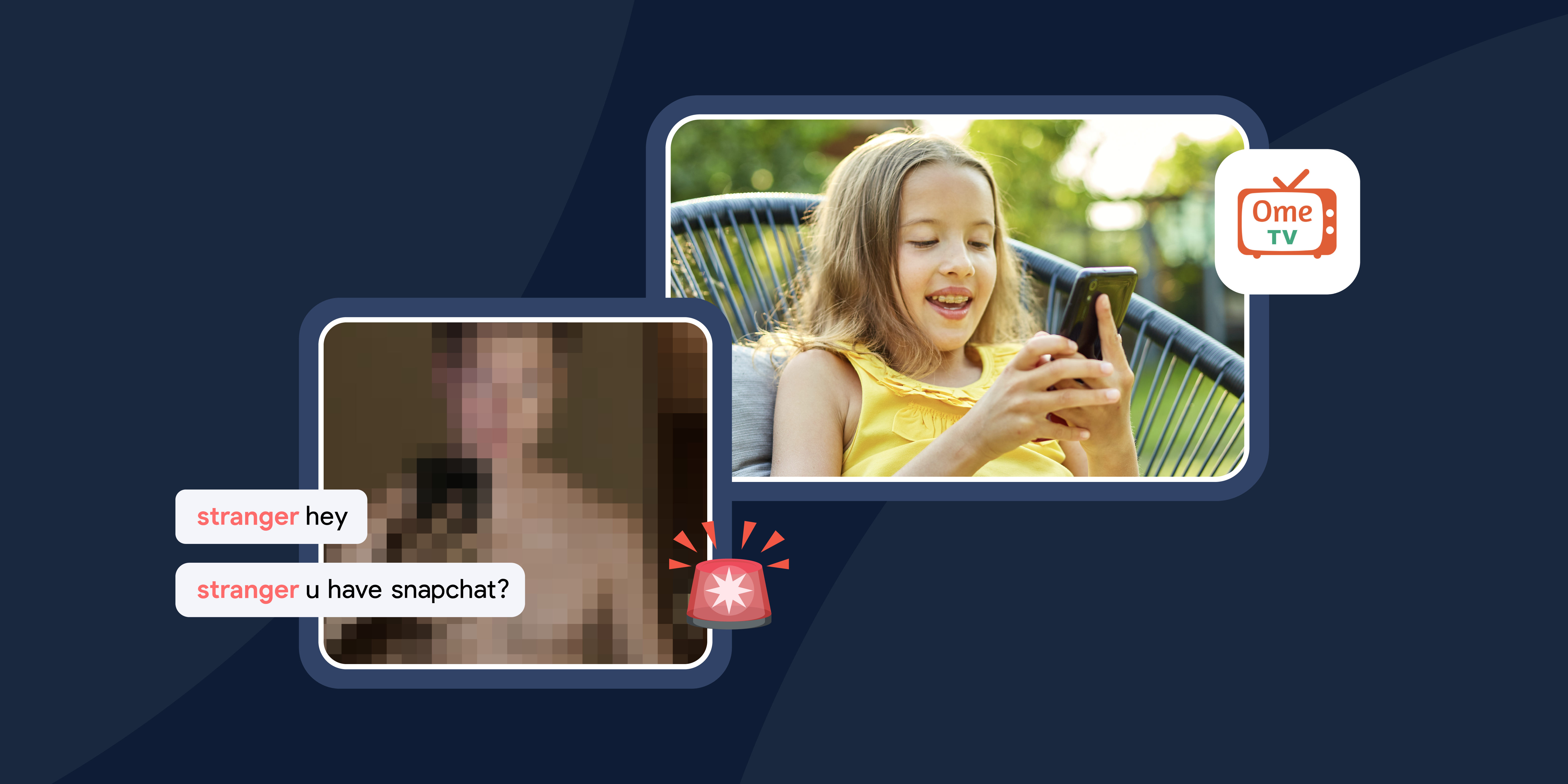 A bare chested boy video chats a young smiling girl on OmeTV, asking if she has snapchat. 